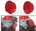 DECKELSET FÜR ROTAXMOTOR FARBE ROT